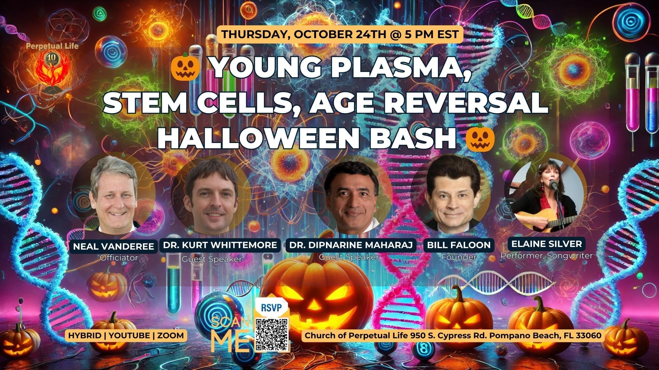 Young Plasma, Stem Cells, Age Reversal Halloween Event. young donor plasma, stem cell therapy, age reversal