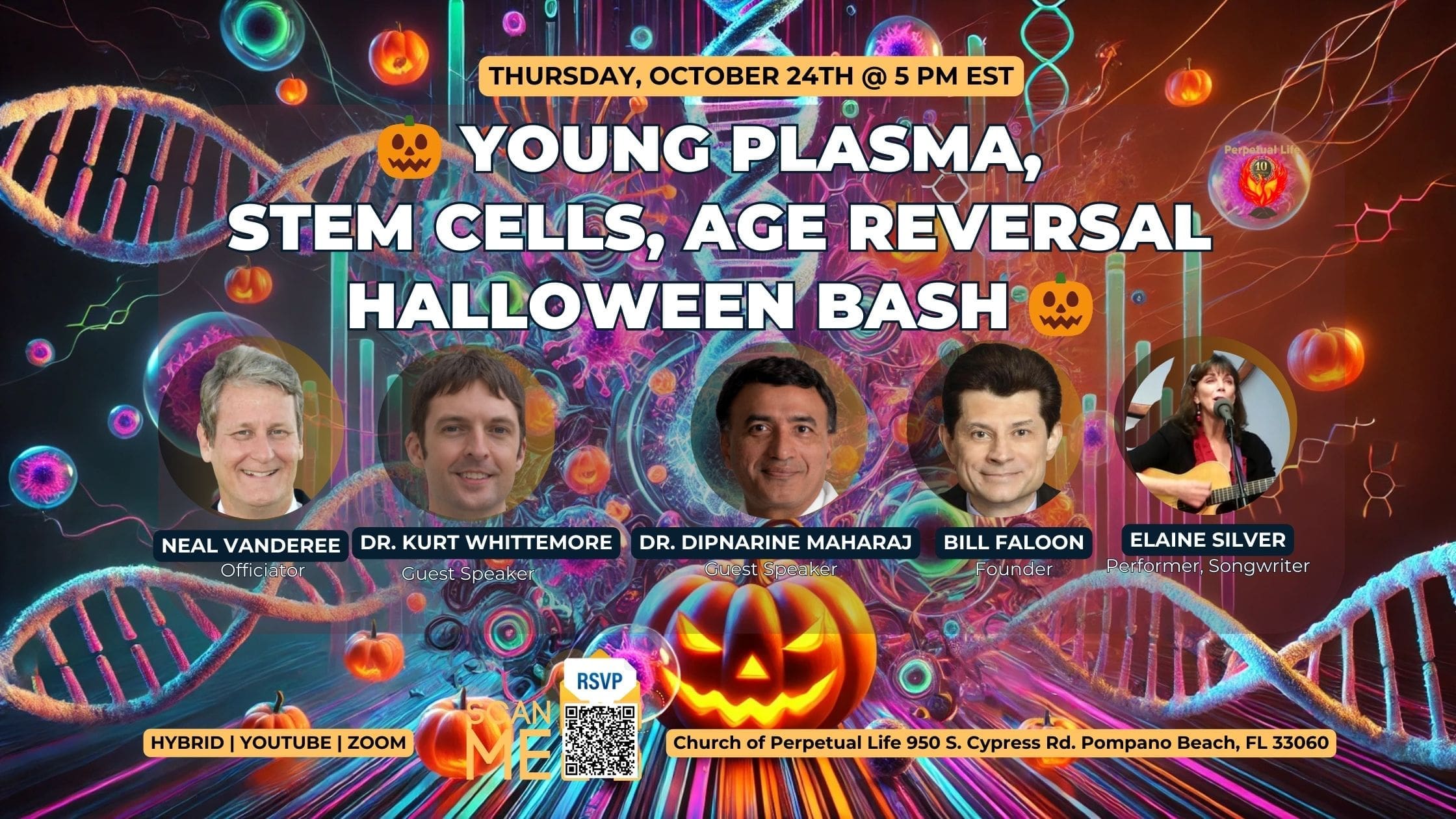 Young Plasma, Stem Cells, Age Reversal Halloween Event. young donor plasma, stem cell therapy, age reversal