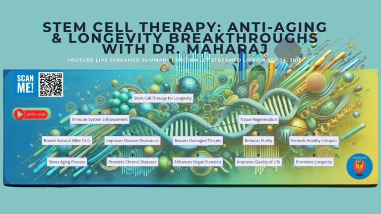 Stem Cell Therapy Longevity Breakthroughs Dr. Maharaj