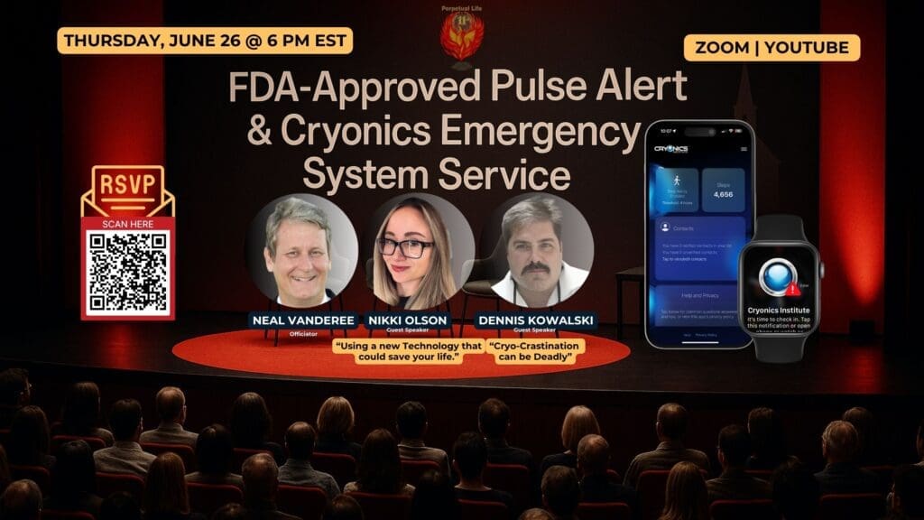 Alt title: FDA-Approved Pulse Alert and Cryonics Emergency System Event Banner